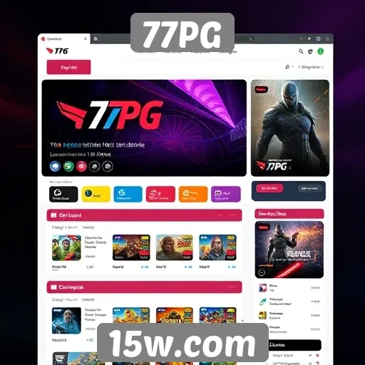 Interface do usuário do site 77PG é intuitiva